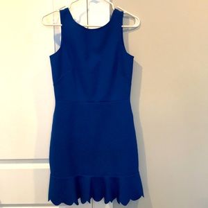 JCrew Factory Scuba Scalloped Hem Dress